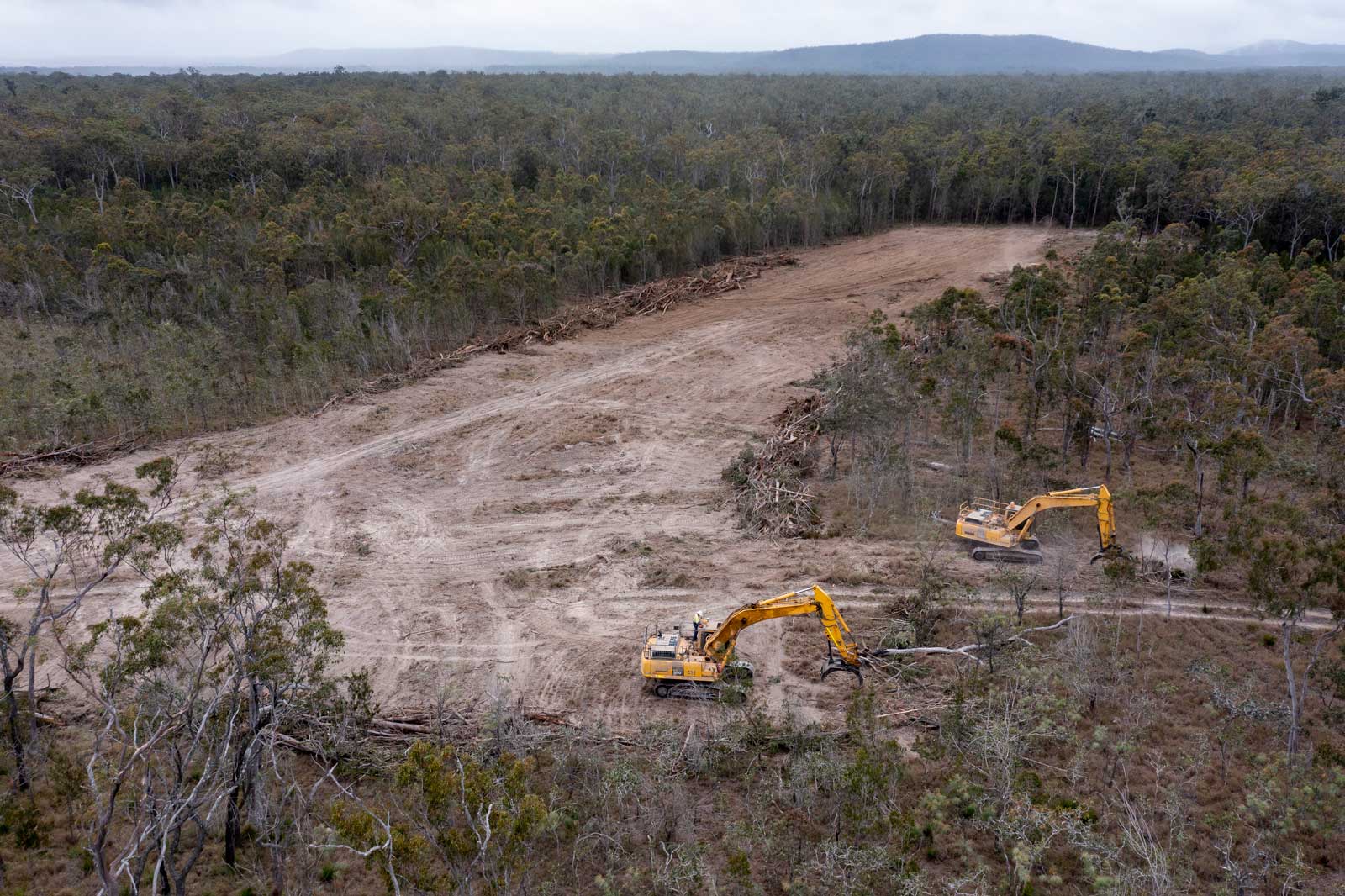 Excavation for the base of wind power turbines. Copyright © Steven Nowakowski