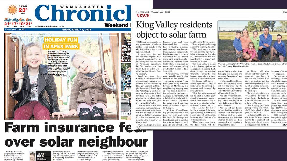 Farmers are finding insurance costs prohibitive if a solar generation facility is located next door.
