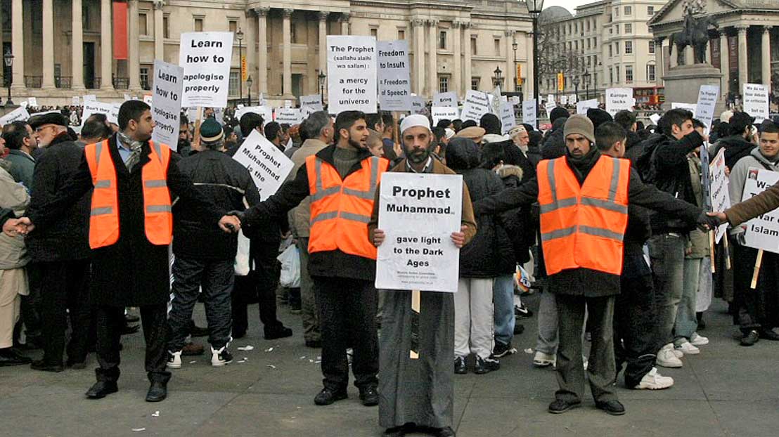 Muslim demonstration in London in 2006.