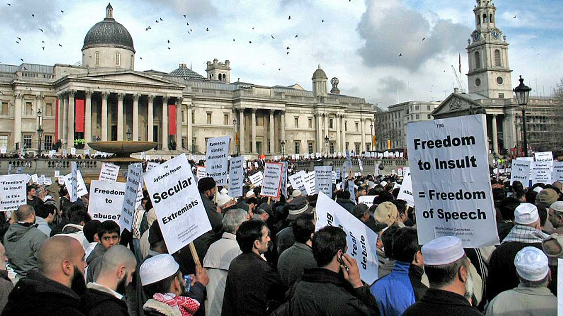 Muslim demonstration in London in 2006.